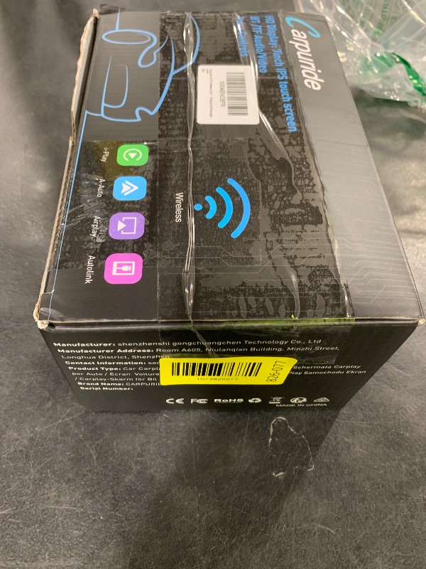 Photo 1 of Carpuride W703 Wireless CarPlay for Apple CarPlay & Android Auto, 7" IPS Portable Car Audio Receivers with 4K Front and 1080P Backup Cam, Loop Recording/Mirror Link/Light & G-Sensor/Siri/Navigation/FM