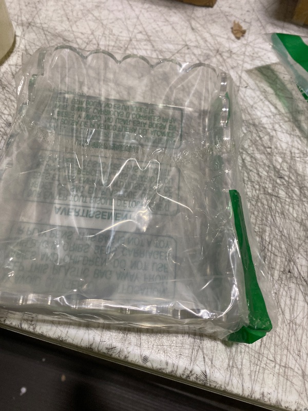 Photo 1 of ?.?*?.??? Scalloped Acrylic Tray with Magnetic Mat,Scallop Acrylic Tray with Insert,Bottom Replaceable Photos,Art Paper,Messages,Square,Decor for Bedroom,Vanity,Office