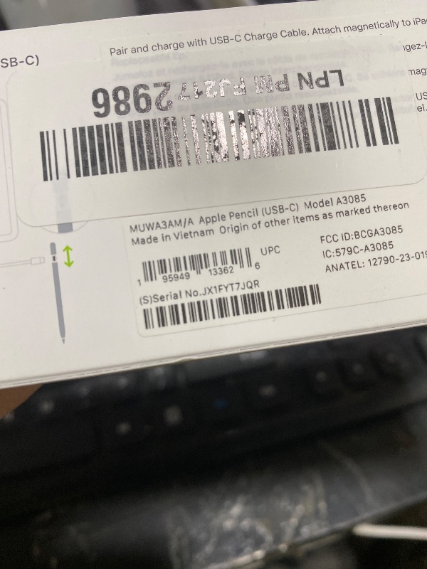 Photo 1 of Apple Pencil (USB-C): Device Compatibility Check Required - Pixel-Perfect Precision, Tilt Sensitivity, Perfect for Note-Taking, Drawing, and Signing Documents. Charges and Pairs with USB-C