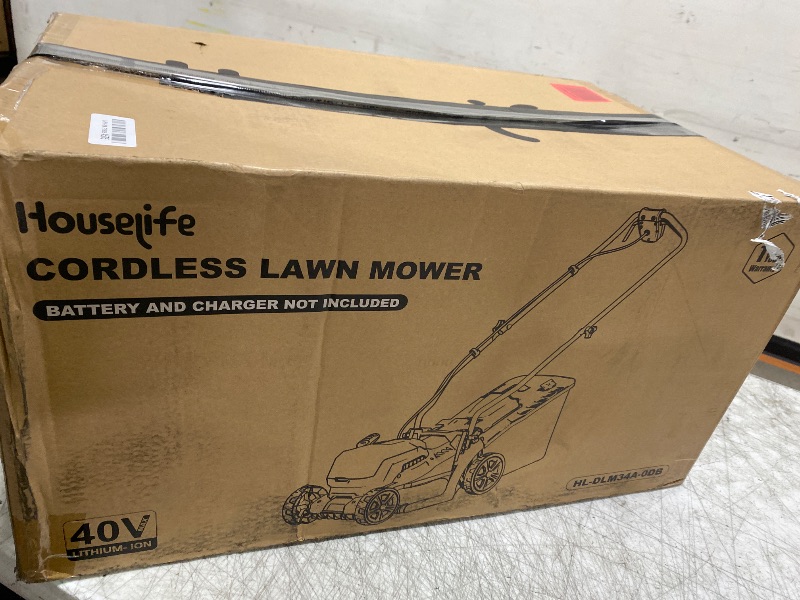 Photo 1 of 40V Cordless Lawn Mower Compatible with Dewalt 2x20V MAX Battery, 14 Inch Electric Lawn Mower with 35L Grass Bag, 6-Position Height Adjustment, Foldable Push Mower for Yard (Tool Only)