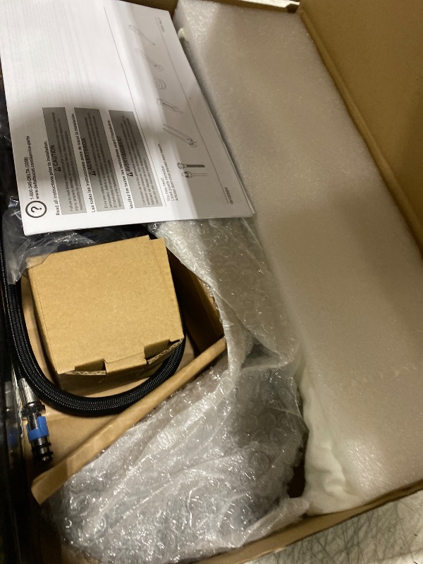 Photo 1 of Delta Broadmoor Matte Black Bathroom Faucet with Sprayer, 8 Inch 3 Hole Widespread Bathroom Sink Faucet with Pull Out Sprayer, Push-Pop Drain, Matte Black 35765LF-BLPD