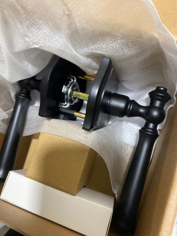 Photo 1 of  1  Pack Passage Matte Black Door Handles, Indoor Solid Black