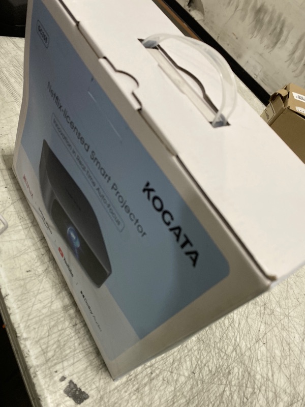 Photo 1 of [Short Throw/Built in Apps] Projector 4K with WiFi and Bluetooth, 2000ANSI TOF Auto Focus Keystone Smart Projector for Dolby Audio Home Theater Movie, Kogata Outdoor Projector Portable Ceiling Gray