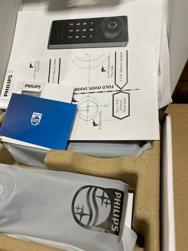 Photo 1 of Philips Wi-Fi Smart Lock with Handle, Keyless Entry Keypad Door Lock with Handle, Front Door Deadbolt Set with WiFi Gateway, App Control, Fingerprint Unlock, PIN Code Unlock, Auto Locking