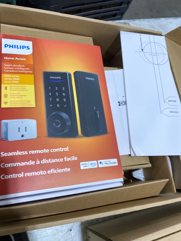 Photo 1 of Philips Wi-Fi Smart Lock with Handle, Keyless Entry Keypad Door Lock with Handle, Front Door Deadbolt Set with WiFi Gateway, App Control, Fingerprint Unlock, PIN Code Unlock, Auto Locking