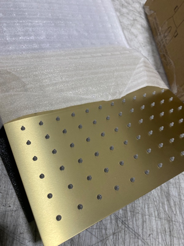 Photo 1 of Romcebath Rain Shower System With Complete 4 Pcs Body Sprays Jets And Pressured Balance Rough-in Valve,12Inch Rainfall Shower Head And Handheld, Modern Brushed Gold Ceiling Mount Shower Faucet Sets