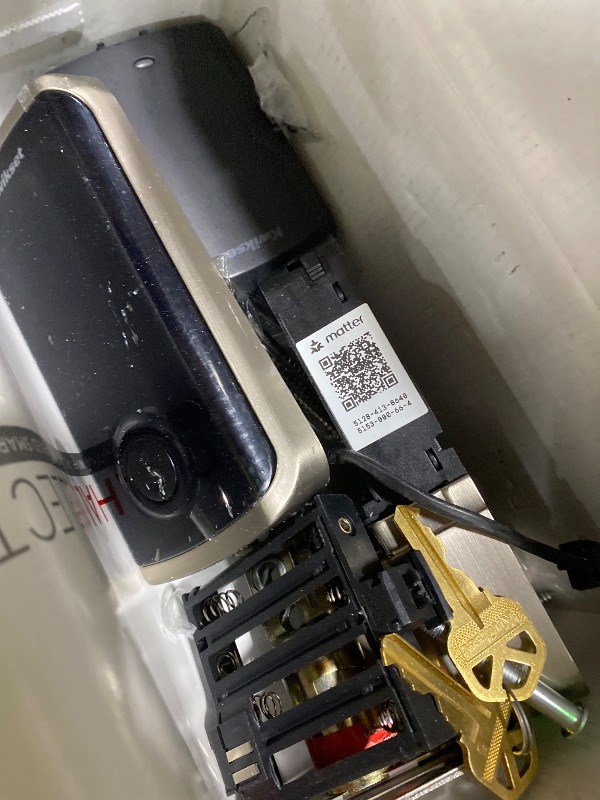 Photo 1 of Kwikset Halo Select Plus Satin Nickel Touchscreen Apple Home Keys Tap-to-Unlock, Wi-Fi and Matter Enabled Smart Lock Deadbolt with Door Status Sensor and Intrusion Detection