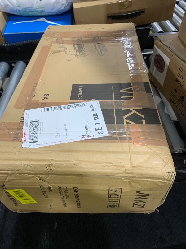 Photo 1 of VNKZI Over Sink Dish Drying Rack, 3 Tier Full Stainless Steel Storage Adjustable Length (25.98'' to 36.61'') Kitchen Rack, Multifunctional Expandable Counter Organizer, Space Saver Dish Rack