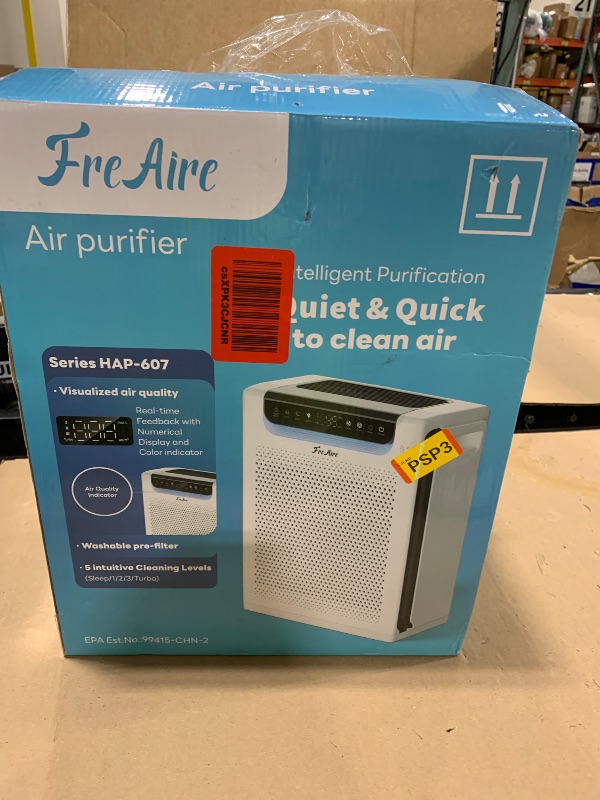 Photo 1 of Air Purifiers for Home Large Room, Cover Up to 2600 Ft² with Washable Filters, Powerful Turbo Mode, PM2.5 Air Quality Display, 22dB Sleep Mode, Air Cleaner for Pets Hair, Smoke, Odors, HAP607, White