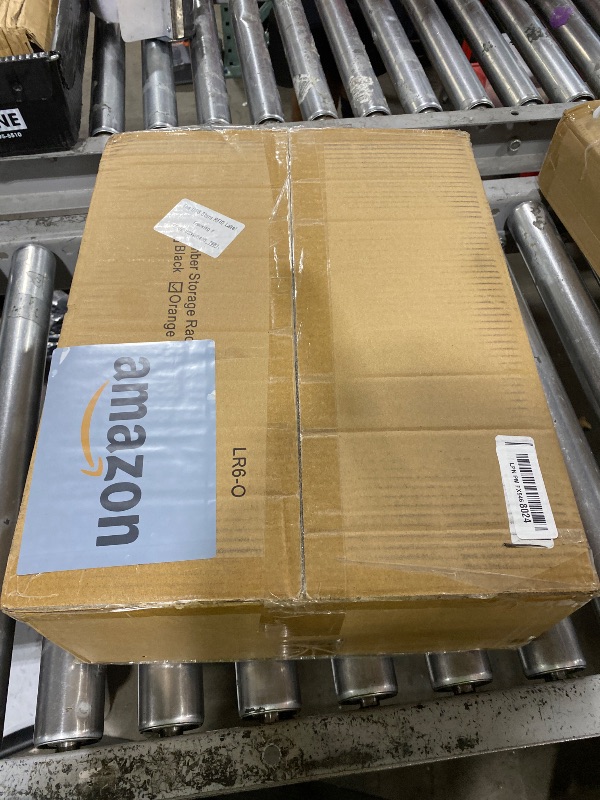 Photo 1 of YYR Wood Organizer and Lumber Storage Rack Wall Mount, Heavy Duty Metal Shelf with 6-Level Holds Up 1200 LBS, Indoor & Outdoor Use - Orange