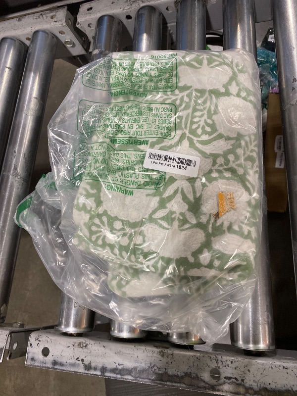 Photo 1 of ATOSII Jade 100% Cotton Boho Rectangle Summer Tablecloth, Block Print Floral Table Cloth Linen for Dining, Parties, Weddings, Outdoors Table Decor I 60 X 90 Inches I 6 Seater I