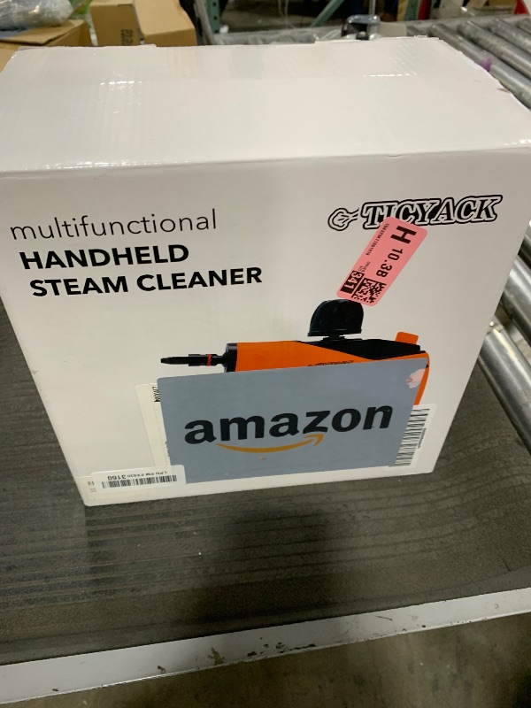 Photo 1 of TICYACK Handheld Steam Cleaner, Steam Cleaner with 16 PCS Accessory & Safety Lock,500ML Capacity, Multi-Surface Deep Cleaning for Home, Car, Bathroom, Grout, Floor, Window (Orange)