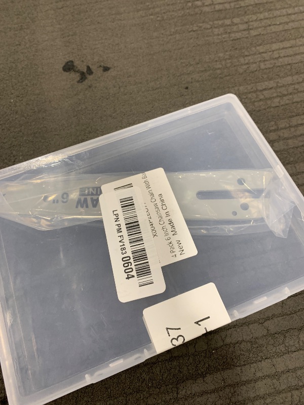 Photo 1 of **********MISSING PARTS*******
6 Inch Chainsaw Chain, 4 Pieces Replacement Chains with Bar for Almost 6-inch Cordless Electric Portable Mini Chainsaws, Durable Carbon 6Inch Chainsaw Chains for Pruning Shears and Wood Cutting