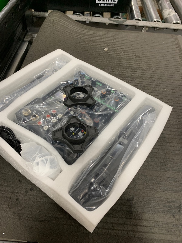Photo 1 of NON-FUNCTIONAL, PARTS ONLY---------------------------------Professional Audio Mixer With Dual Wireless Microphone, Sound Board Console System Interface 4 Channel Dj Mixer USB Bluetooth MP3 Computer Input 48V Phantom Power, Suitable for DJ Karaoke PC Guita