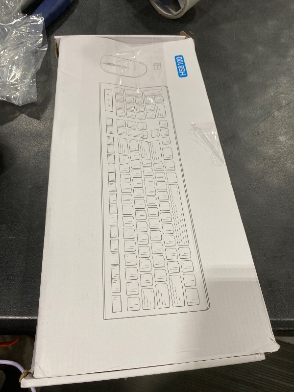 Photo 1 of Wireless Keyboard and Mouse Combo, Full-Sized Wireless Keyboard and Adjustable DPI Mouse, 2.4GHz USB Receiver, Keyboard and Mouse for PC, Windows, Desktop, Laptop (Sky Blue-A)