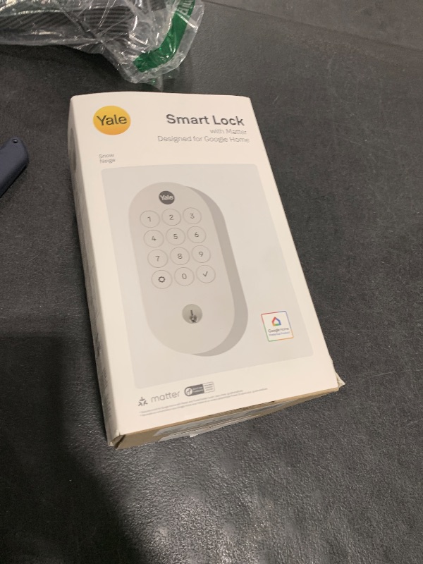 Photo 1 of Yale Snow Keyed Deadbolt Smart Lock with Google Matter, YRD510-MT1-SNW