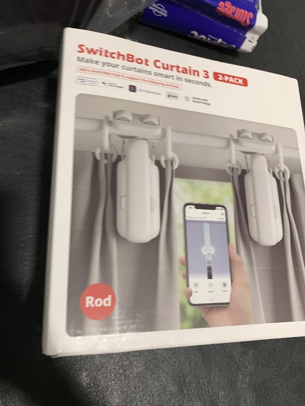 Photo 1 of SwitchBot 2025 Automatic Curtain Opener 3 Rod-Bluetooth Remote Control, WiFi&Smartphone Control, Upgraded High-Performance, Add Hub to Compatible with Alexa, Google Home, HomeKit