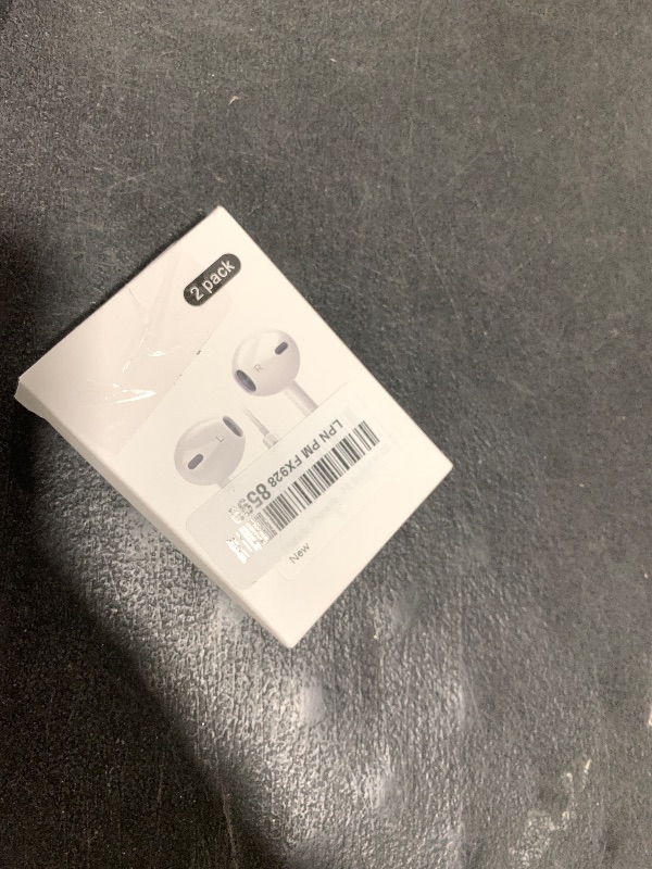 View 2 of [Apple MFi Certified] iPhone Headphones Wired, 2Pack True Plug and Play Wired Lightning Earbuds/Earphones with Built-in Microphone & Volume Control HiFi Stereo for iPhone 14 13 12 11 Pro Max XS XR X 8