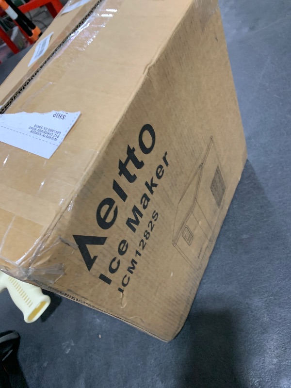 Photo 1 of Aeitto Ice Maker Countertop 26lbs/24H, Ice Machine 8 Ice Cubes Ready in 6 Mins, 2 Sizes of Bullet Ice Portable Ice Makers with Basket & Scoop, Auto Self-Cleaning for Home/Kitchen/Office Stainless