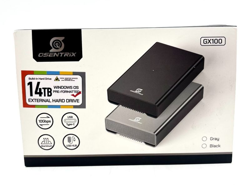 Photo 1 of Osentrix 14 Terabyte Storage External Hard Driver - Gray Model GX100