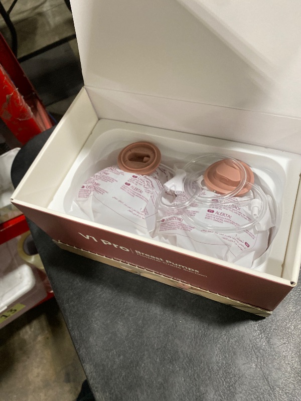 Photo 1 of Momcozy Breast Pump V1 Pro Hospital-Grade, Hands-Free & Portable Wearable Pump, Upgraded Electric Pump with 3 Fine-Tuned Rhythms|15 Levels, Come with Leak-Proof DoubleFit Flange, Cozy Red.