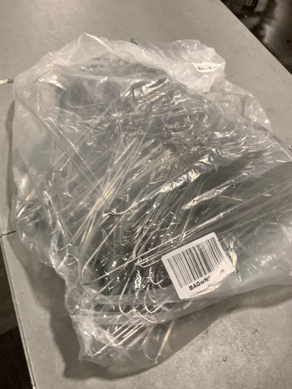 Photo 1 of **********MISSING PARTS*******
SPECILITE Wire Metal Clothes Hangers Bulk 100 Pack for Standard Size Suits, Coats, Shirts, Pants, Skirts, Space Saving, Non Slip,16 Inch 12 Gauge Ultra Thin, Silver