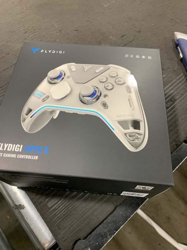 Photo 1 of FLYDIGI Apex 5 PC Controller, Forceflex Joystick 2.0, ForceAdapt Triggers, 3ms Ultra-Low Latency, RGB Light Bar, Full-Color LCD Display,1500mAh Battery PC/NS/Android/TV