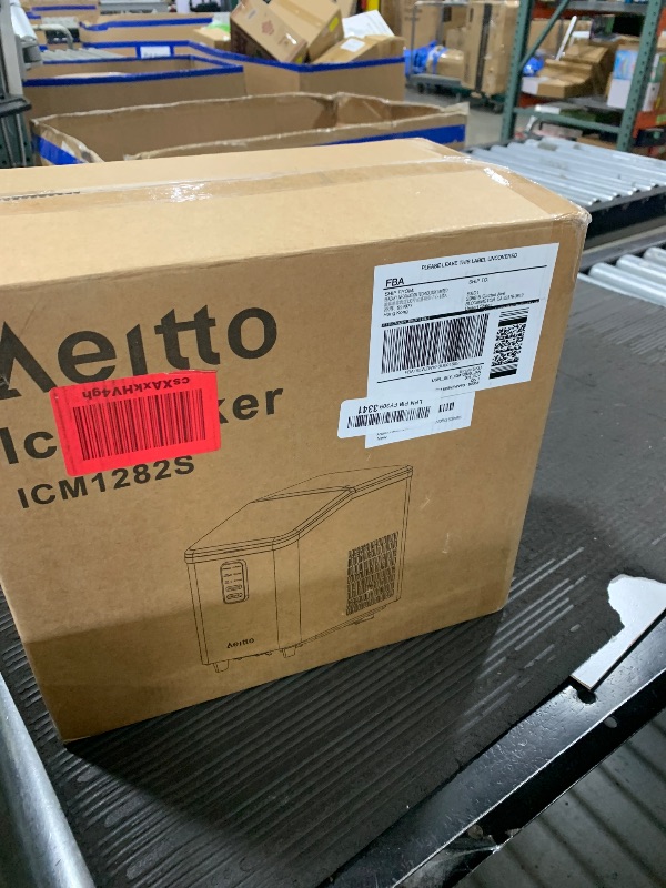 Photo 1 of Aeitto Ice Maker Countertop 26lbs/24H, Ice Machine 8 Ice Cubes Ready in 6 Mins, 2 Sizes of Bullet Ice Portable Ice Makers with Basket & Scoop, Auto Self-Cleaning for Home/Kitchen/Office Stainless