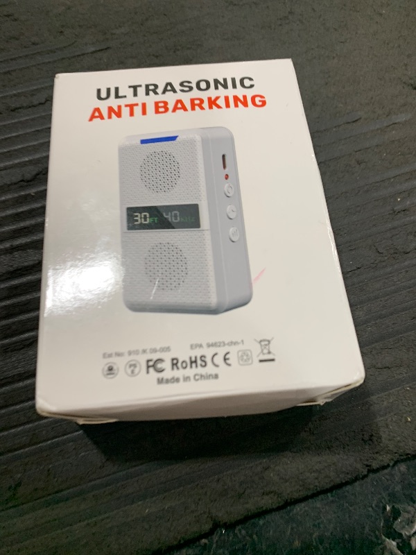 Photo 1 of HUHUWOW Type-C Rechargeable Anti Barking Device for Dogs, Adjustable Frequency & 30 FT Range Dog Barking Silencer