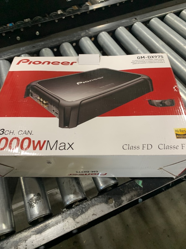 Photo 1 of Pioneer GM-DX975 5-Channel Car Amplifier – 2000W Max, Efficient Class D, Bass Boost Control, Remote Bass Knob Included, Hi-Res Certified, Gold terminals, Full System amp with bass Control