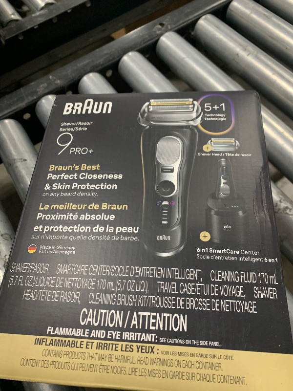 Photo 1 of Braun Series 9 PRO+ Electric Shaver, Pro SensoAdapt, 6in1 SmartCare Center, Wet & Dry Razor, 9660CCPS, Black