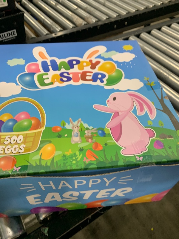 Photo 1 of 500 Pack Colorful Fillable Easter Eggs with 6 Surprise Golden Eggs, 2.4 Inch Plastic Easter Egg Empty for Easter Hunt Party Favors Easter Basket Stuffers Fillers Classroom Prizes for Kids Boys Girls