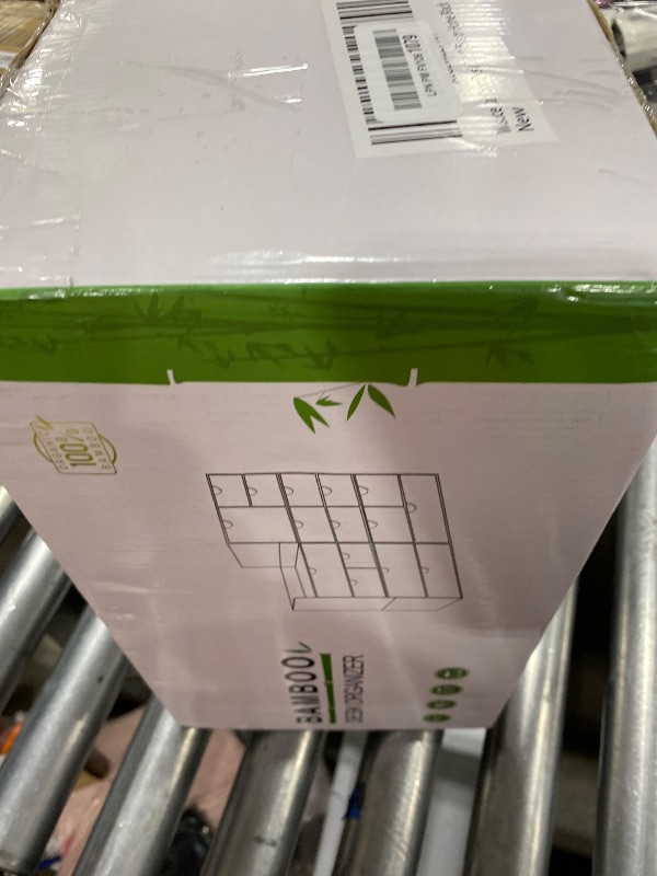 Photo 1 of Wisuce Bamboo Desk Organizer - Mini Bamboo Desk Drawer Tabletop Cosmetic Storage Organization for Office or Home Black