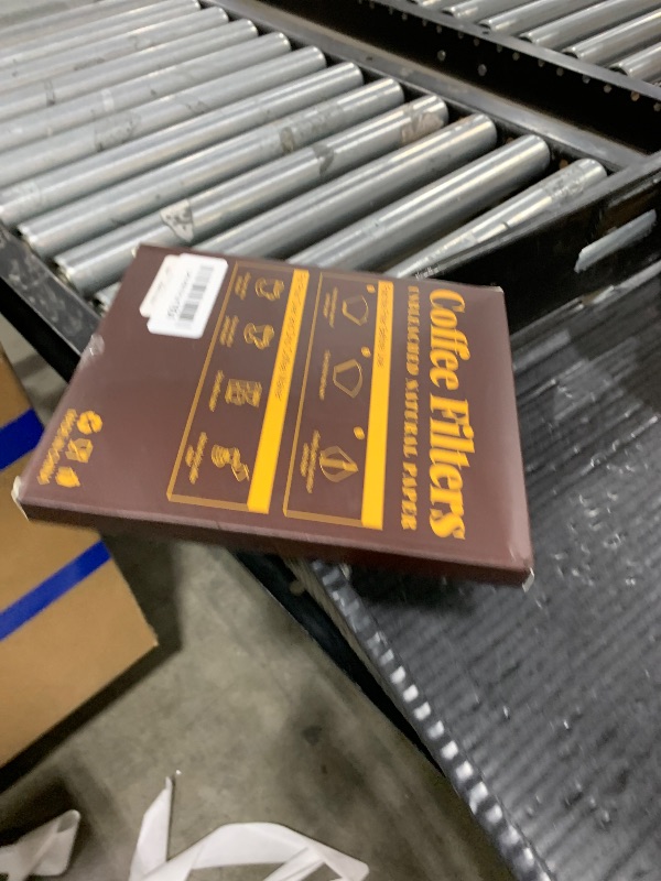 Photo 1 of 100 Count #2 Cone Coffee Filters, Unbleached Natural Paper, No Blowout & Tear-Resistant, Compostable, Fits 2-6 Cup Makers, Pour-Over & Ninja Brewers