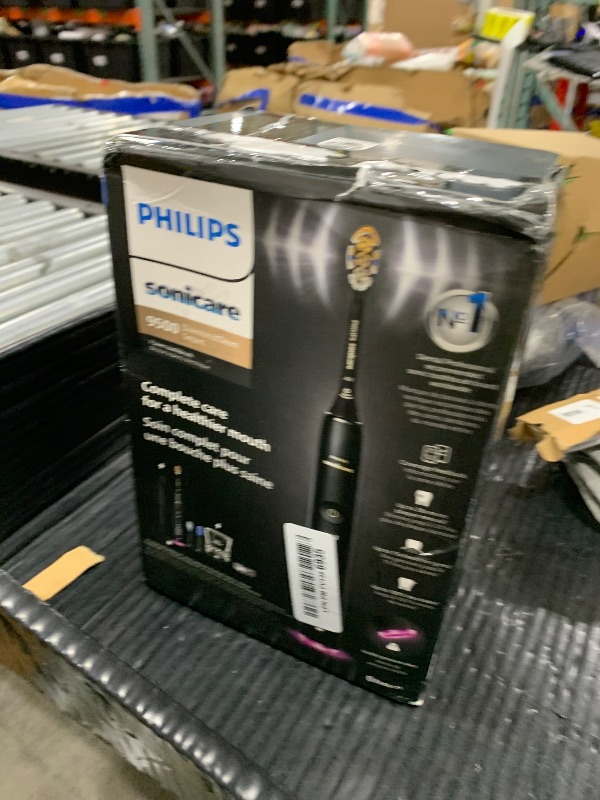 Photo 1 of Philips Sonicare DiamondClean Smart 9500 Electric Toothbrush, Sonic Toothbrush with App, Pressure Sensor, Brush Head Detection, 5 Brushing Modes and 3 Intensity Levels, Black, Model HX9923/11