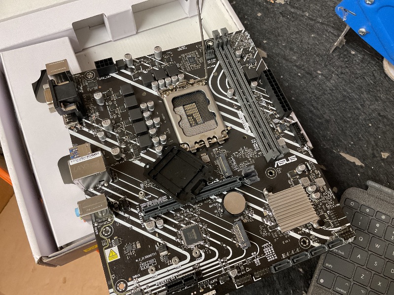 Photo 1 of Asus Prime H610M-E D4-CSM Desktop Motherboard - Intel H610 Chipset - Socket LGA-1700 - Pentium Gold, Celeron, Core i5, Core i9, Core i3, Core i7 Processor Supported - 64 GB DDR4 SDRAM Maximum RAM - DI