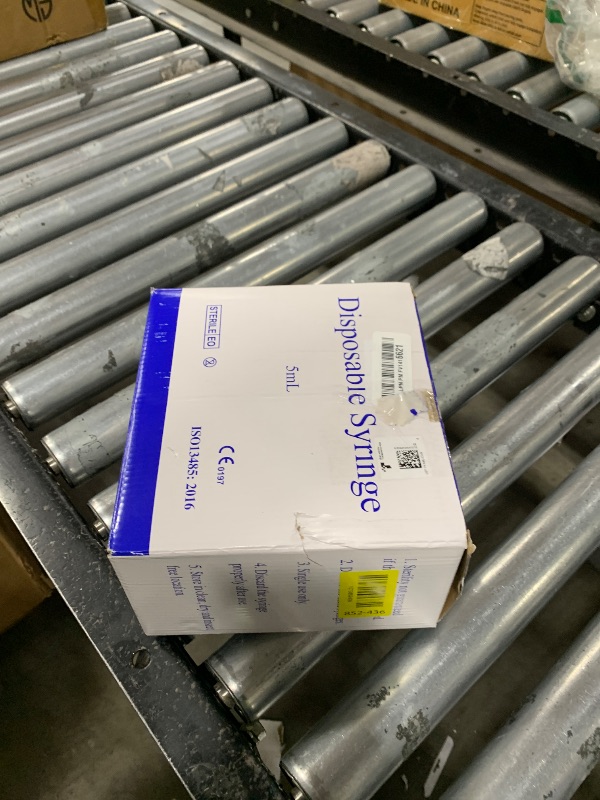 Photo 1 of 100 Pack Disposable 5ml/cc Lab Syringes with 22Ga 1.25 Inch Needle Luer Lock, Individually Sealed Packed