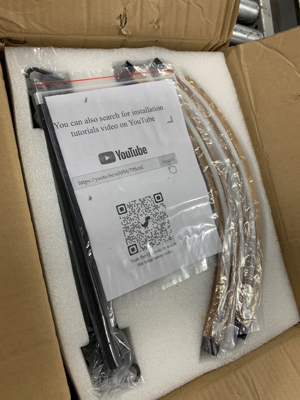 Photo 1 of ACNKTZ Farmhouse Rustic Chandelier Light Fixture, 4-Light Round Hanging Pendant Lighting for Dining Room Entryway Kitchen Island Foyer Breakfast Area, Black Wood and Black Metal Finish