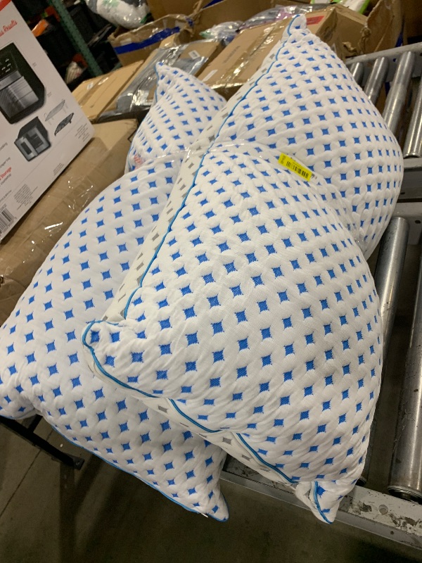 Photo 1 of LOVELYREST Memory Foam Pillows 2 Pack – Adjustable Loft Cooling Pillows King Size Set of 2 for Sleeping, Firm, Supportive, and Breathable Design for Hot, Side, Back, and Stomach Sleepers
