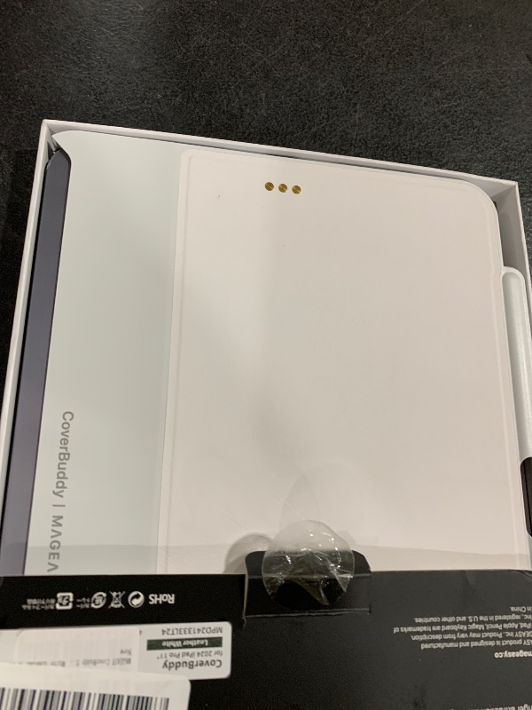 Photo 1 of MAGEASY CoverBuddy Magic Keyboard Compatible Case for iPad Pro 11” (M5 2025 / M4 2024, 6th/5th Gen) iPad Case fits Magic Keyboard for 11 inch iPad Pro with Built-in Pencil Holder (Leather White 5.05)