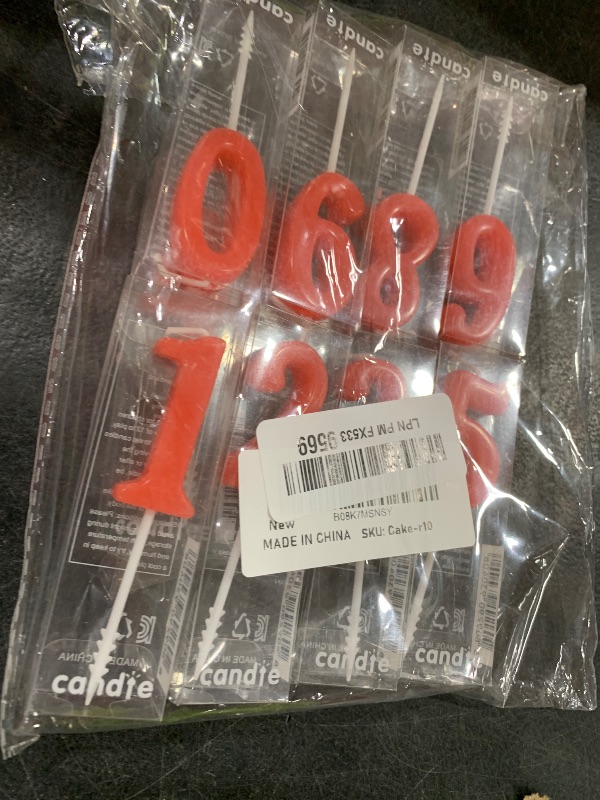 Photo 1 of 10 Count Number Candles, Birthday Cake Candles Colourful Candle, Number 0-9 Cake Topper Decoration Candles Number 0 1 2 3 4 5 6 7 8 9 For Birthday Wedding Anniversary Party Celebration