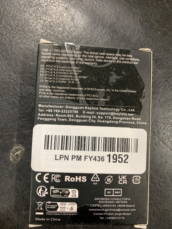 Photo 1 of Vansuny 2TB NVMe M.2 SSD,M2 2280 PCIe 4.0 Internal Solid State Drive,Read Up to 7300MB/s with Heatsink and Screwdrivers for PS5 Consoles PC Gaming Design