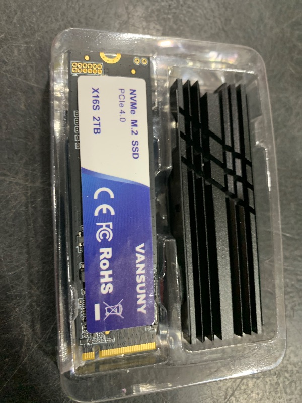 Photo 1 of Vansuny 2TB NVMe M.2 SSD,M2 2280 PCIe 4.0 Internal Solid State Drive,Read Up to 7300MB/s with Heatsink and Screwdrivers for PS5 Consoles PC Gaming Design
