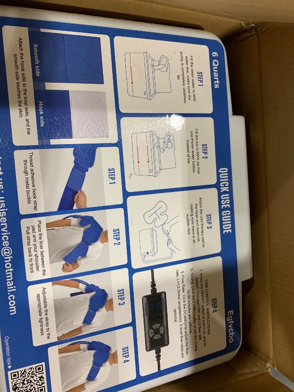 Photo 1 of Ice Machine for Shoulder After Surgery, Shoulder Rotator Cuff Cold Therapy Machine Compression Pad Cryotherapy Machine for Post-Surgery Care, Ice Therapy System for Knee, Elbow, Joint (6-Quart)