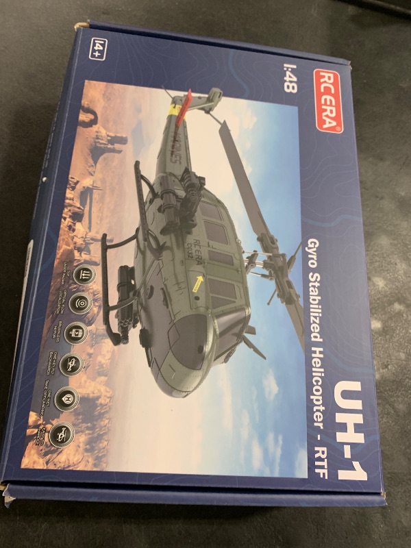 Photo 1 of NBJIALIN RC ERA C032 UH-1 Huey Helicopter - Remote Control Helicopters for Adult, 1/48 Sacle 2.4G 6CH Gyro Stabilized Aircraft with Altitude Hold & Optical Flow,3D Stunt Drone (Yellow)