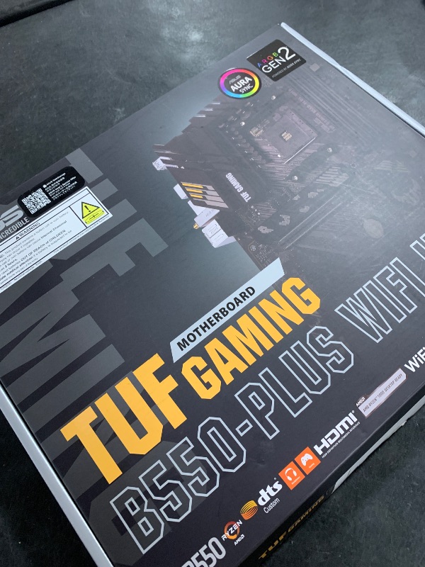 Photo 1 of ASUS TUF Gaming B550-PLUS WiFi II AMD AM4 (3rd Gen Ryzen™) ATX Gaming Motherboard (PCIe 4.0, WiFi 6, 2.5Gb LAN, BIOS Flashback, USB 3.2 Gen 2, Addressable Gen 2 RGB Header and Aura Sync)