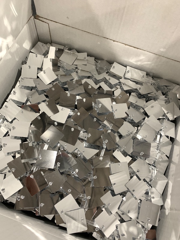 Photo 1 of COKAOBE Silver Shimmer Wall Backdrop, 24PCS Square Sequin Shimmer Backdrop Panel, Photo Backdrops for Birthday, Anniversary, Wedding, Graduation & Bachelorette Party Decoration