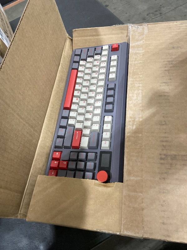 Photo 1 of Womier Retro 75% Wireless Gaming Keyboard with Smart Multimedia Display&Knob, M87 Pro Bluetooth 5.1/2.4GHz /USB-C Wired Mechanical Keyboard with Hot-Swappable Custom Switch, RGB Backlit, Purple