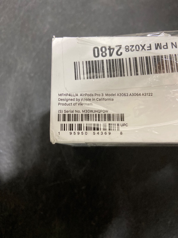 Photo 1 of Apple AirPods Pro 3 Wireless Earbuds, Active Noise Cancellation, Live Translation, Heart Rate Sensing, Hearing Aid Feature, Bluetooth Headphones, Spatial Audio, High-Fidelity Sound, USB-C Charging