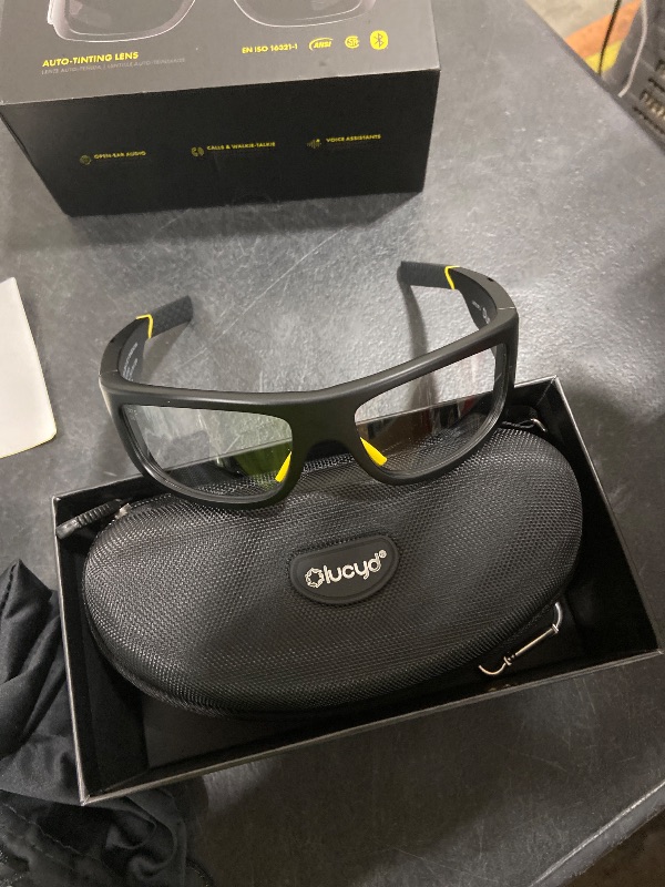 Photo 1 of Lucyd Armor Smart Safety Glasses for Men & Women, TR90 Frame, Bluetooth Smart Safety Glasses with Light Adaptive Lenses, Open Ear Speakers & Microphone - ANSI Z87.1 (Standard)